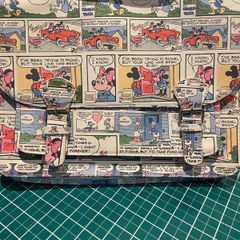 Disney Comic Strip Satchel Bag Backpack Minnie & Mickey Mouse Retro Style
