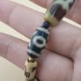 Vintage Himalayan Tibetan Treasure Vase Pattern & 2 Eyes Agate Beads Bracelet Image 9