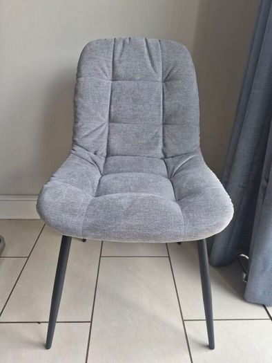 grey upholstered kitchen chairs