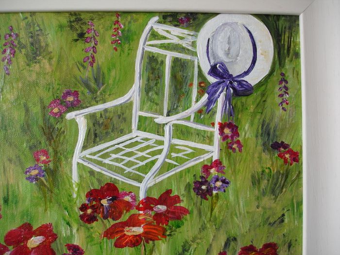Framed Painting Fragrant Bliss  Acrylic on canvas.