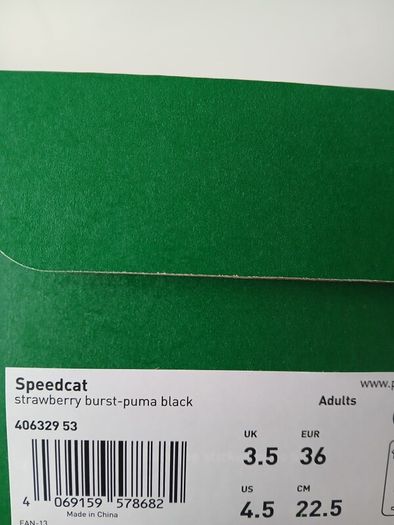 Puma Speedcat Strawberry Burst UK3.5 New in Box