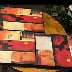 Set of 3 AustroGraphics "Solid Art"Textured
