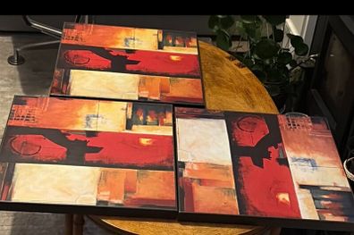 Set of 3 AustroGraphics "Solid Art"Textured