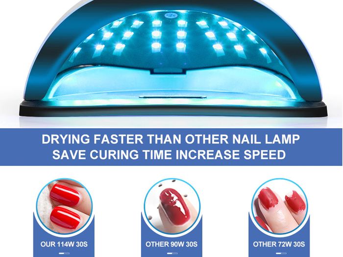 114W SUN X7 MAX UV LED Lamp for Manicure Nail Lamps Nail Dryer for Curing UV Gel Nail Tools With Sensor LCD Display