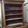 Antique Carved Mahogany Secretaire Bookcase Victorian Style Display Cabinet Image 3