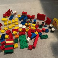 Vintage lego Duplo figures and bricks