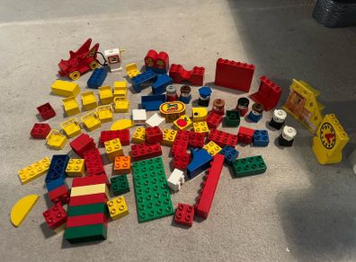 Vintage lego Duplo figures and bricks