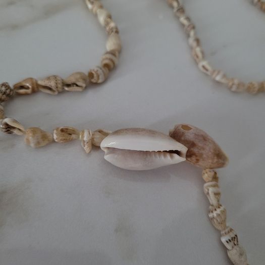 Vintage cowrie shell necklace