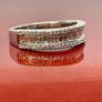 Platinum IGI Certified Natural Diamond (VS/E-F) Half Eternity Band Ring Image 9