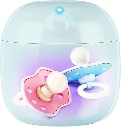 Portable Dummy Steriliser, Mini UV-C Sanitizer Box for Pacifier, 99.99% Sterilization in 3 Mins, USB-C Rechargeable, Mini Sterilizer Box for Baby Pacifier, Bottle Nipples and More