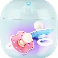 Portable Dummy Steriliser, Mini UV-C Sanitizer Box for Pacifier, 99.99% Sterilization in 3 Mins, USB-C Rechargeable, Mini Sterilizer Box for Baby Pacifier, Bottle Nipples and More