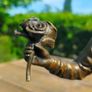 Banksy "Flower Thrower" - Bronze, Marble, Signed Image 8