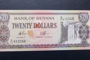 Guyana 1966-2016.20 Dollar uncirculated banknote.