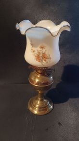 Oil Lamp with Glass Shade