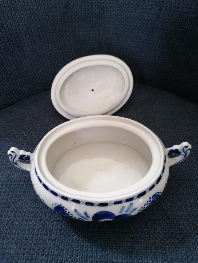 Gzhel Cow Sugar Bowl