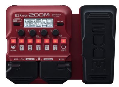 ZOOM B1X Four Multi-effects Bass pedal