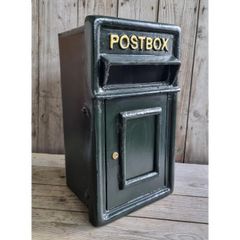 Post Box Small Cast Iron Dark Green Insert CH R MB10 G