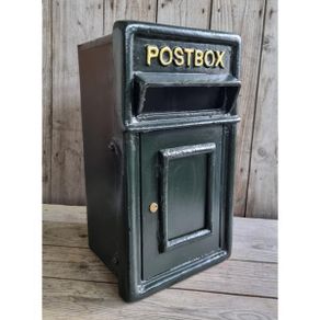 Post Box Small Cast Iron Dark Green Insert CH R MB10 G