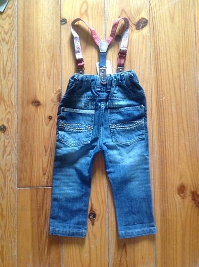 BNWT NEXT Jeans with Braces Age 12-18 Months