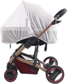 3 Pack Mosquito Net for Pushchair - Reastar Insect Net Pram Net Bug Net, Machine Washable, Elastic and Breathable - for Pushchairs, Pram, Buggy, Carrycot, Fits Crib (White)