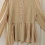 Beige blouse casual long sleeve, blouse,  summer , light material Image 2
