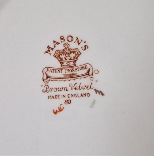Vintage Masons Brown Velvet Plate