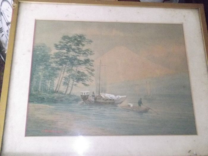 a water colour picture signed
