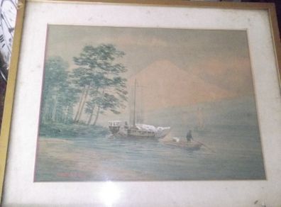 a water colour picture signed