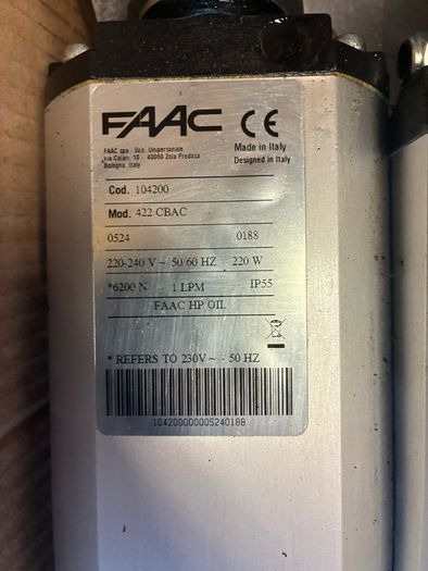 Faac 422 Hydraulic Rams