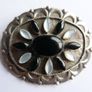 Antique Sterling Silver 925 Hallmarked Gem Set Brooch 2 inches Safety catch 15,3g Image 3