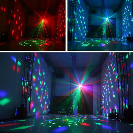RGB Magic Disco Led Ball Laser Projector Party Light Music Stage Lighting for DJ Bar Club Home