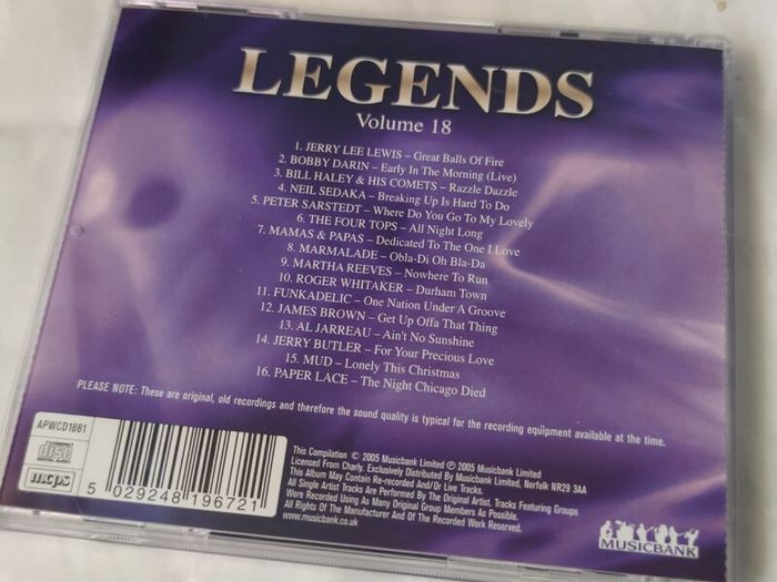 Legends - Volume 18 Cd