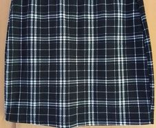 Shien Curve plaid mini skirt