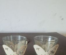 2 Butterfly Shabby Chic Tea Light Holders