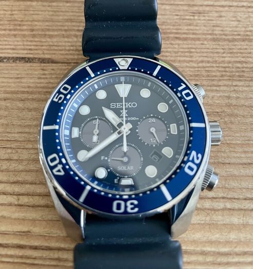 Seiko Prospex Chronograph Solar Quartz Diver Watch