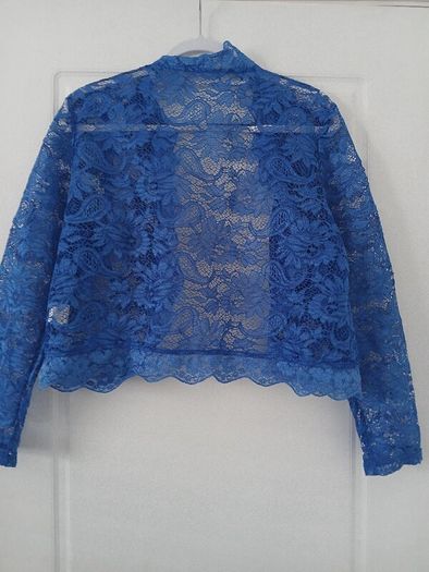 blue lace cardigan size 18