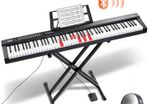 88 Key Digital Piano Keyboard Semi Weighted Electric Portable with Stand