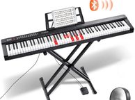 main image for ad 88 Key Digital Piano Keyboard Semi Weighted Electric Portable with Stand