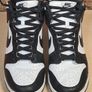 mens NIKE DUNK HI RETRO trainers runners Panda black and white Size UK 10 EU 45 BOXED Image 4