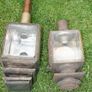 Antique Vintage Pair of Buggy Carriage Lamp Candle Lanterns Image 2