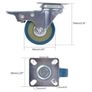 Castor Wheels with Brake Heavy Duty Swivel Wheels for Furniture 50mm + Screws 200KG Image 3