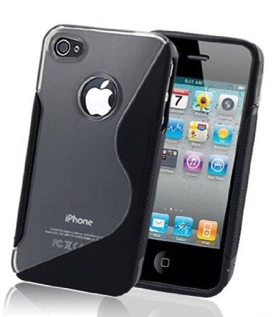 Lot of 10 x Silicone Gel Case Cover For Apple iPhone 4/4S S-line Design Free Screen Protector