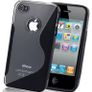 Wholesales Silicone Gel Case Cover For Apple iPhone 4/4S S-line Design Free Screen Protector Image 3