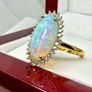 Opal Lab-Grown Diamond Halo Ring Image 8