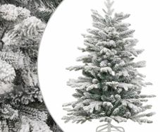 Artificial Hinged Christmas Tree with Flocked Snow 150 cm