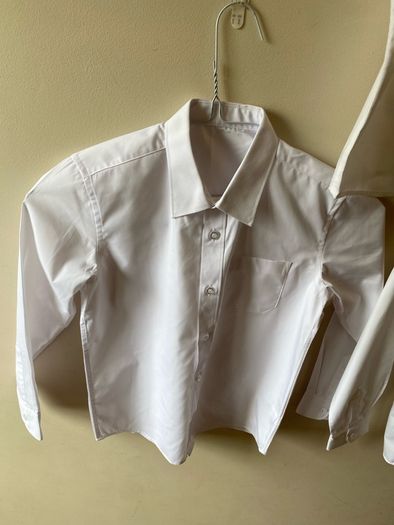 3 White school shirts (age 8-9)