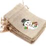 12 Christmas Jute Burlap Gift Bags Pouches with Drawstring Small Candy Bags for Xmas Favors Image 5