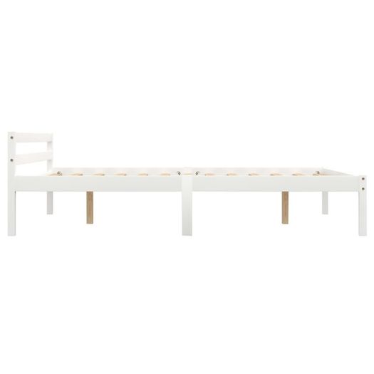 Bed Frame with 2 Drawers White Solid Pine Wood 140x200 cm