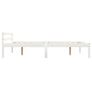 Bed Frame with 2 Drawers White Solid Pine Wood 140x200 cm Image 5