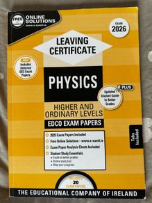 Leaving Cert Physics EDCO Exam Papers (2026 Exam Edition) - Unused